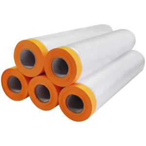 Pre-Taped Masking Film Paper for Car Paint, Furniture Protection