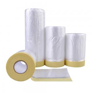 Pre-Taped Masking Film Paper for Car Paint, Furniture Protection