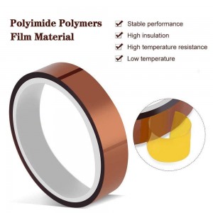 Kapton Polyimide High Temperature Resistant Tape with Silicone Adhesive for Masking, Soldering etc.