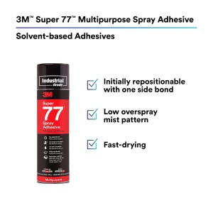 3M Super 77 Multipurpose Spray Adhesive for Bonding Materials