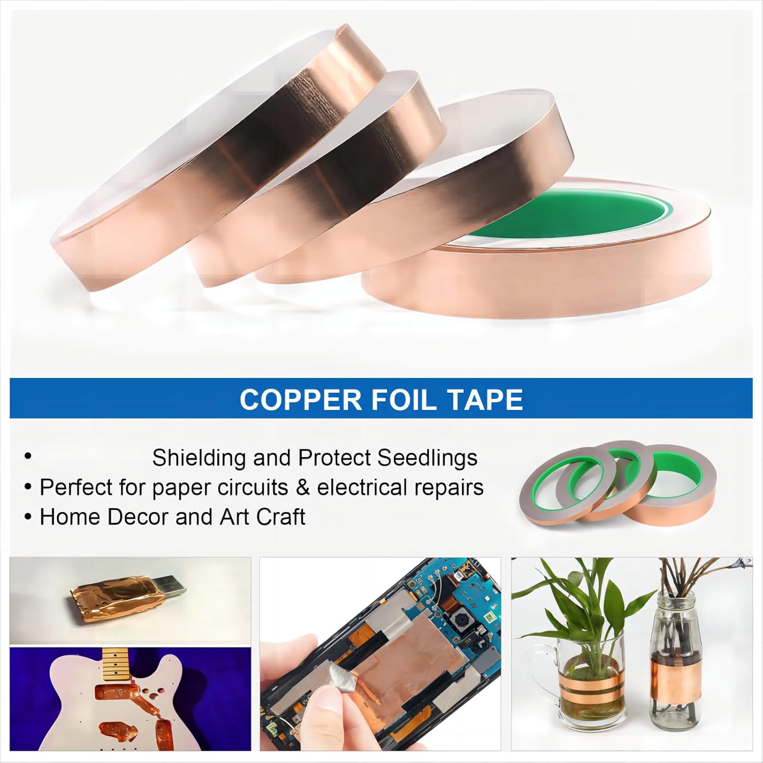 Copper foil tape is widely used in the electronics industry